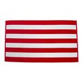Towelsoft Premium Cabana Stripe Velour Beach Towel 35 inch x 60 inch-Red HOME-BV9006-RED